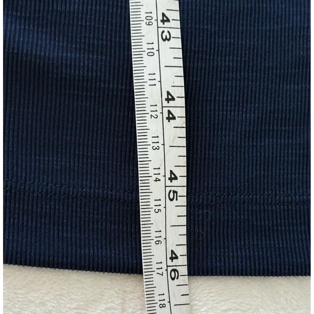 Ann Taylor LOFT Full Button Twist Tie Waist Stretch Shirt Midi Dress Navy Sz 10P - Picture 13 of 13